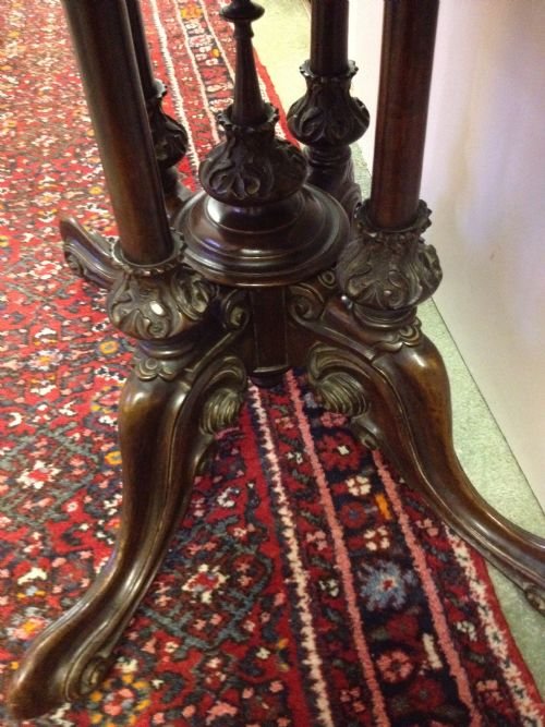 VICTORIAN WALNUT INLAID CARD TABLE View V