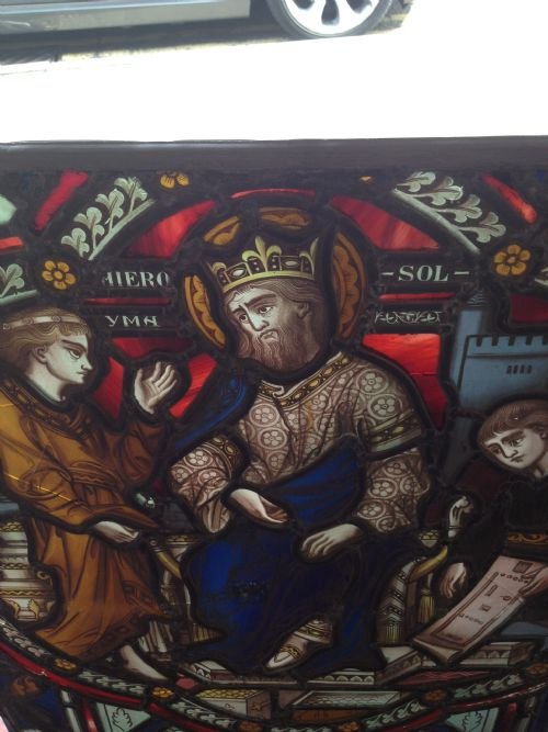 2 SUPERB PAINTED STAINED GLASS WINDOWS View III