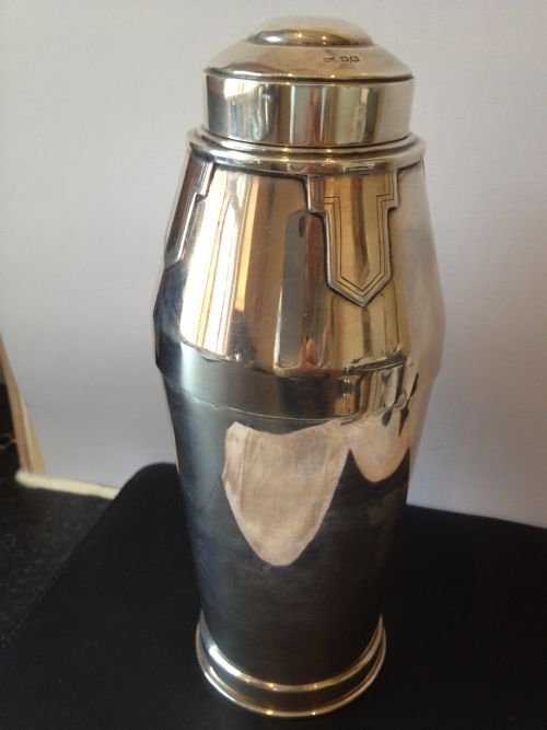 Fabulous Solid Silver Art -Deco Cocktail Shaker