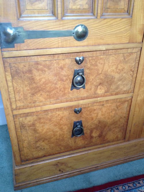 SUPERB SHAPLAND & PETTER ARTS AND CRAFTS COMBINATION WARDROBE View V
