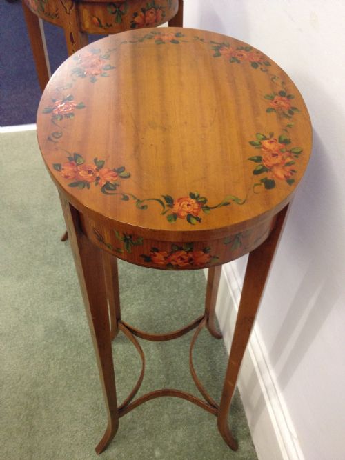SUPER PAIR OF SATINWOOD PAINTED TABLES View III