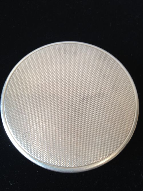 SILVER COMPACT WITH GUILLOCHE ENAMELLED HORSE View III