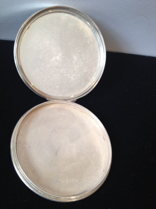 SILVER COMPACT WITH GUILLOCHE ENAMELLED HORSE View IV