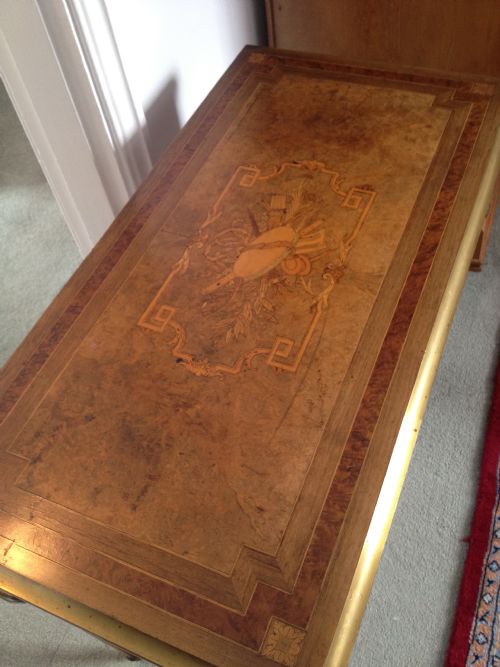 Victorian Brass Mounted Inlaid Card Table