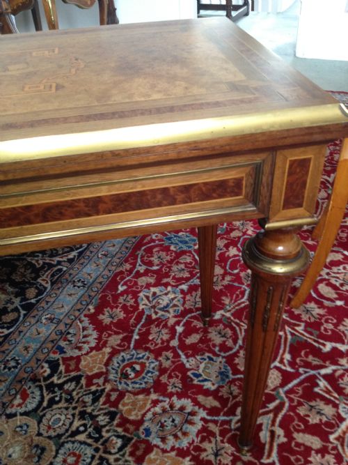 fig 1. VICTORIAN BRASS MOUNTED INLAID CARD TABLE