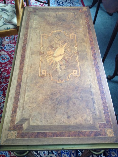 VICTORIAN BRASS MOUNTED INLAID CARD TABLE View III