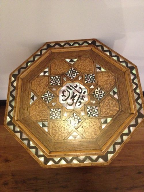 MOORISH ISLAMIC MOTHER OF PEARL TABLE View III
