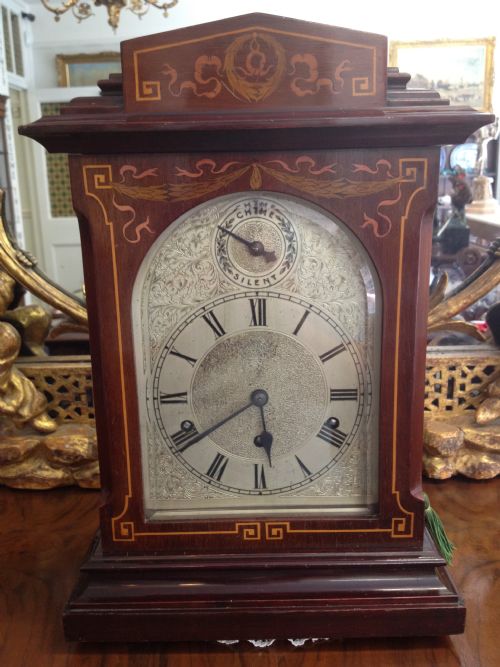 Large Edwardian Bracket Clock with Original Bracket