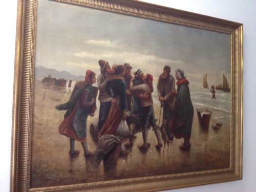 Oil on Canvas Dutch Harbour Scene "P.h.duval"