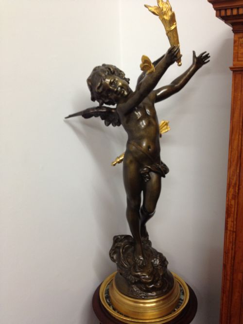 Large Bronze /Gilt Bronze Figure (Augustus Moreau (1834-1917)