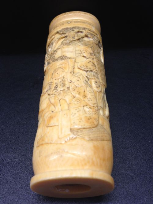 JAPANESE IVORY TUSK VASE MEIJI PERIOD 1868-1912 View V