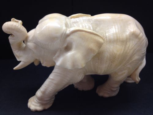 fig 1. HUGE MAGNIFICENT JAPANESE TOKYO SCHOOL IVORY ELEPHANT MEIJI PERIOD 1868-1912