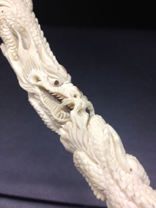 SUPERB QUALITY CHINESE CANTONESE CARVED ANTLERS View III