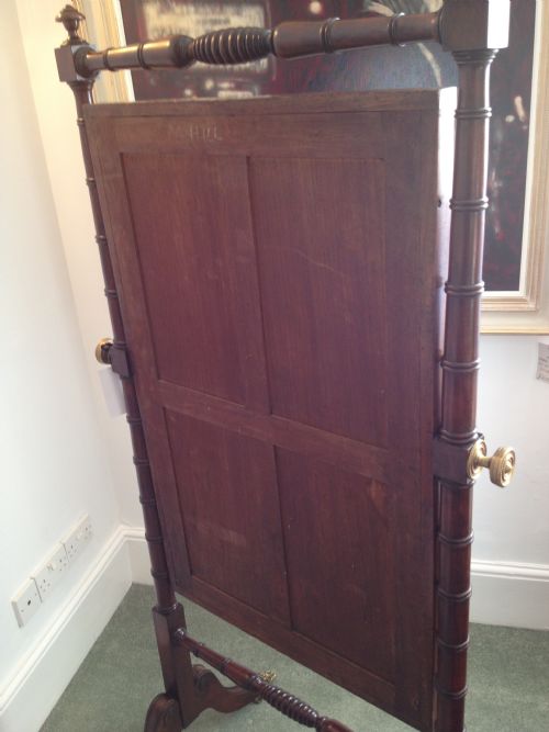 REGENCY MAHOGANY CHEVAL MIRROR View IV