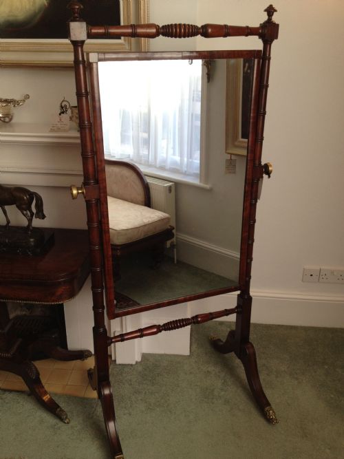 Regency Mahogany Cheval Mirror