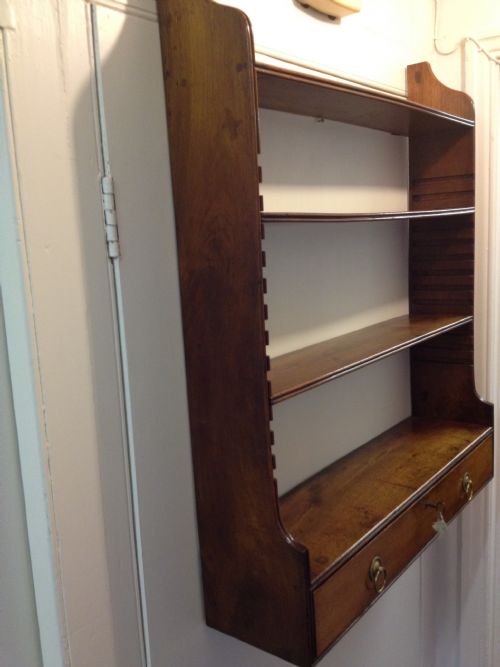 GORGEOUS REGENCY MAHOGANY ADJUSTABLE WALL SHELVES BOOKCASE View III