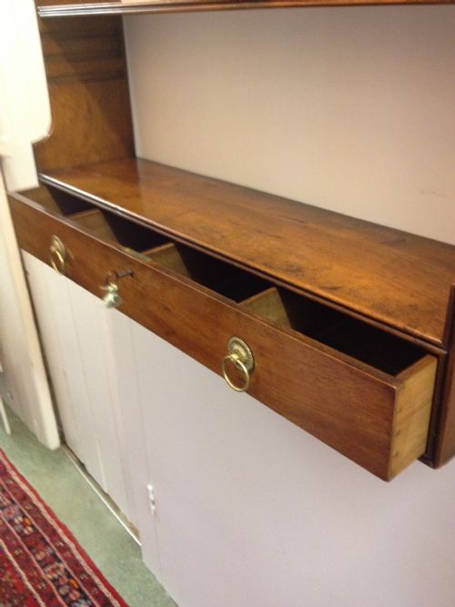 GORGEOUS REGENCY MAHOGANY ADJUSTABLE WALL SHELVES BOOKCASE View IV