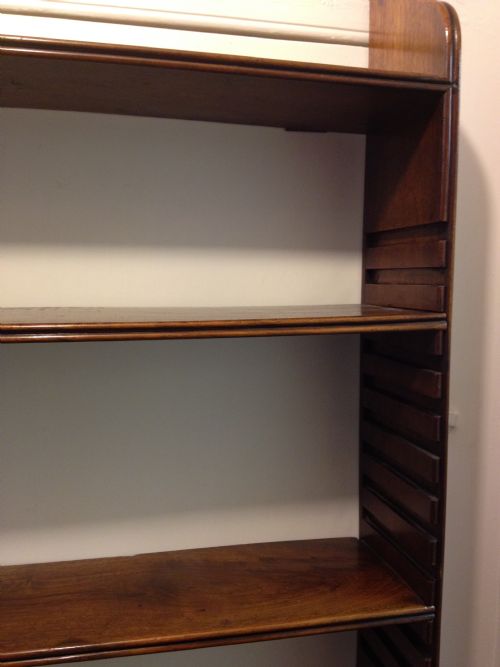 GORGEOUS REGENCY MAHOGANY ADJUSTABLE WALL SHELVES BOOKCASE View V