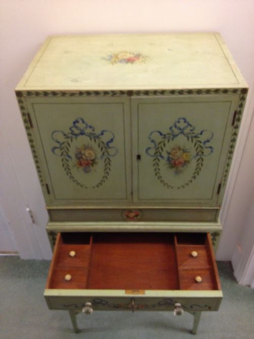 fig 1. EDWARDIAN PAINTED DRESSING OR SIDE CABINET