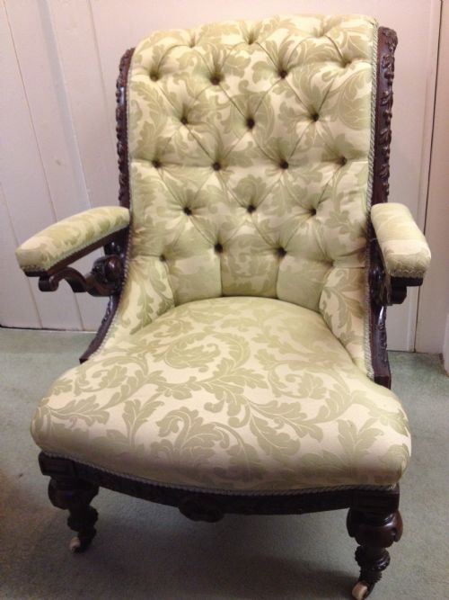 Superb Quality Victorian Walnut Armchair