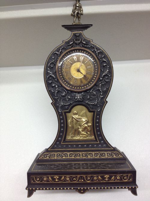 Lovely Quality French Bronze Clock Maker J.troup Southwark