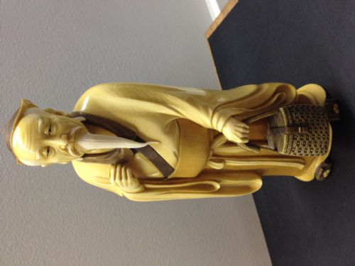 STUNNING QUALITY JAPANESE STAINED IVORY OKIMONO FIGURE View V
