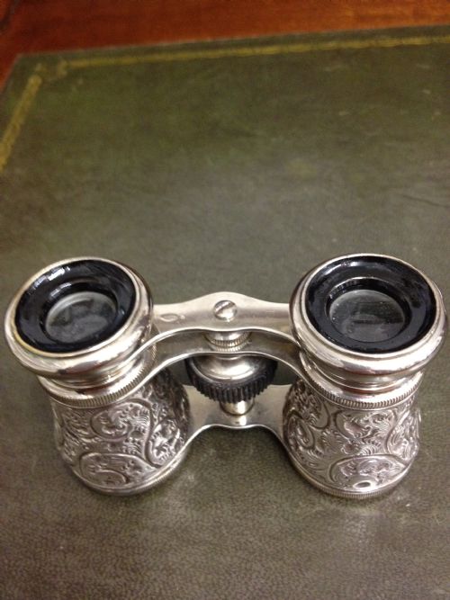 VICTORIAN SILVER OPERA THEATRE GLASSES 1896 View III
