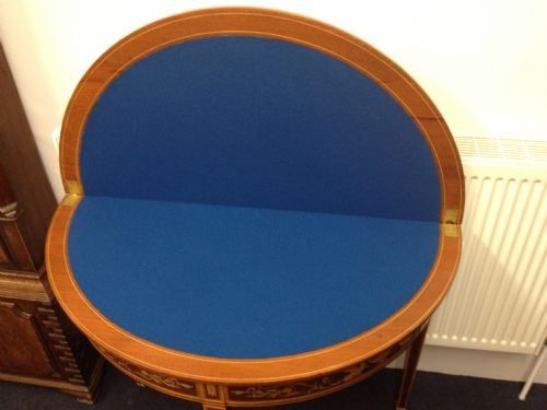 Stunning Quality Sheraton Revival Inlaid Card Table View V
