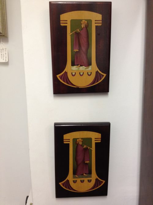LOVELY PAIR OF ARTS AND CRAFTS WOODEN PANELS View III