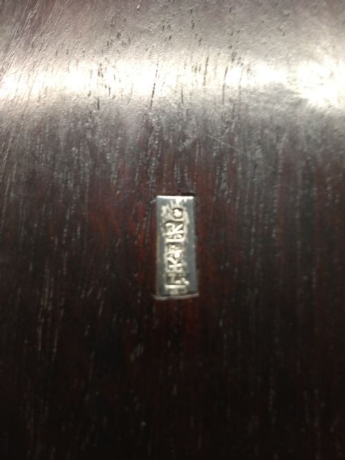 STUNNING CHINESE SILVER INLAID HARDWOOD SCHOLARS BOX SIGNED (Tien Shing) View V
