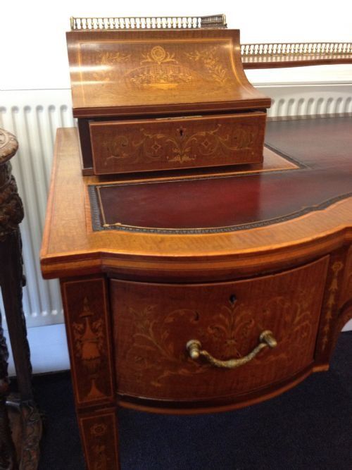 fig 1. SHERATON REVIVAL MAHOGANY INLAID DESK