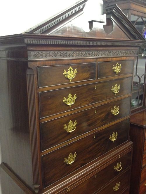 Small 18th Century Mahogany Chest On Chest Tallboy View III