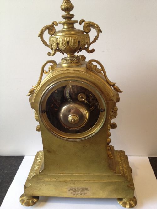 NICE QUALITY FRENCH ORMOLU MANTLE CLOCK (PALAIS ROYAL) View III