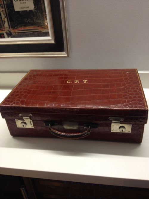 fig 1. FABULOUS CROCODILE SKIN EDWARDIAN SUITCASE