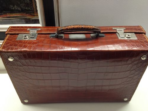 FABULOUS CROCODILE SKIN EDWARDIAN SUITCASE View III