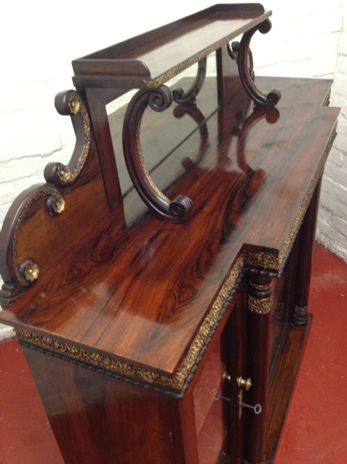fig 2. REGENCY ROSEWOOD CHIFFONIER BOOKCASE