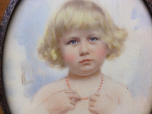 Victorian Portrait Miniature Beautiful Girl