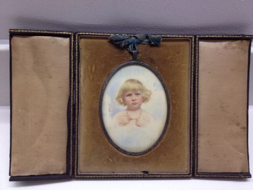 VICTORIAN PORTRAIT MINIATURE BEAUTIFUL GIRL View IV