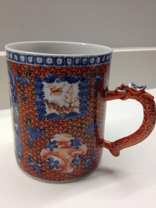 fig 1. LARGE 19THC CHINESE EXPORT MANDARIN TANKARD (PERFECT)