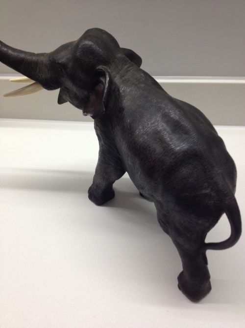 SUPERB LARGE JAPANESE BRONZE ELEPHANT MEIJI View III