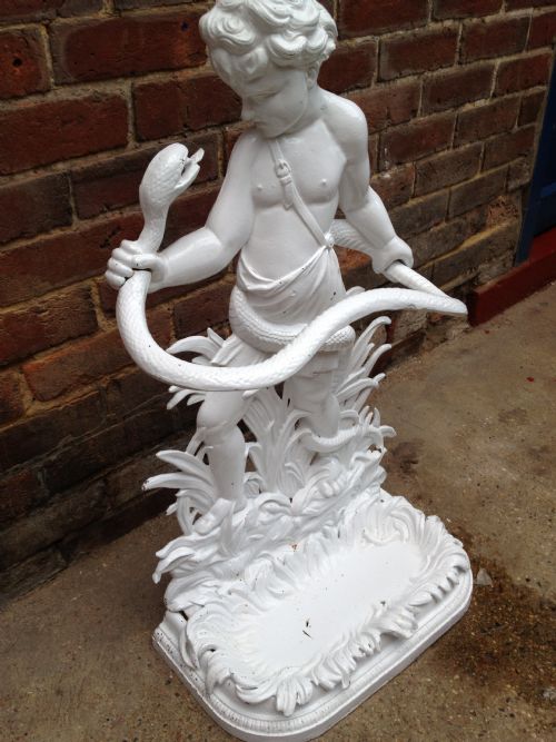 UNUSUAL VICTORIAN CAST IRON STICK STAND View V