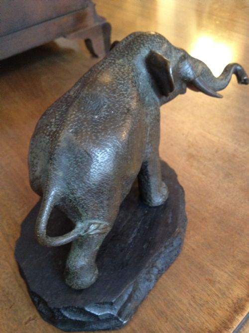 fig 1. JAPANESE BRONZE OKIMONO ELEPHANT MEIJI PERIOD 1868-1912
