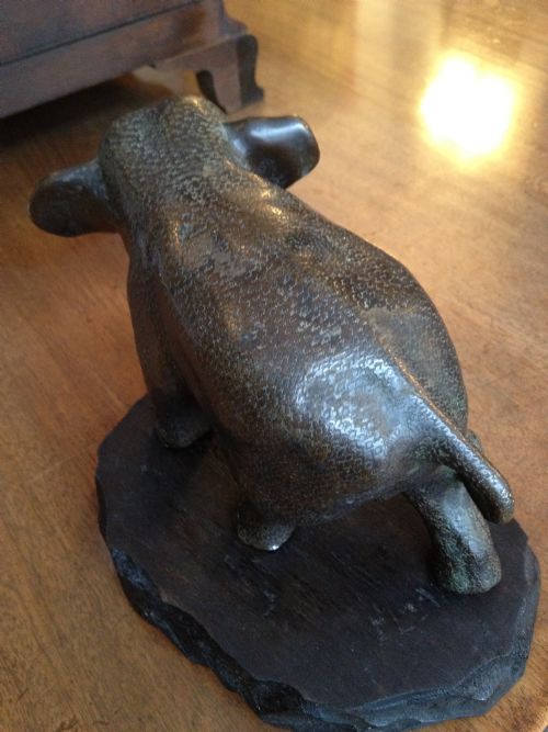 JAPANESE BRONZE OKIMONO ELEPHANT MEIJI PERIOD 1868-1912 View III