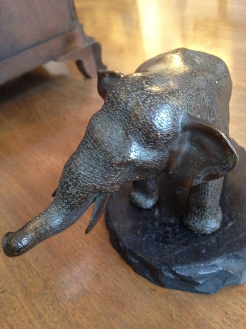 JAPANESE BRONZE OKIMONO ELEPHANT MEIJI PERIOD 1868-1912 View IV