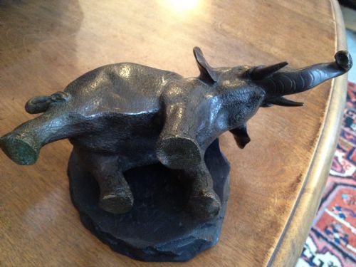 JAPANESE BRONZE OKIMONO ELEPHANT MEIJI PERIOD 1868-1912 View V
