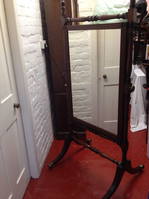 Regency Mahogany Cheval Mirror