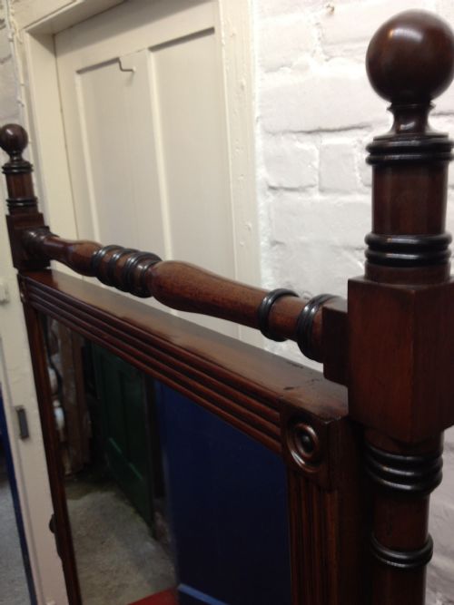 REGENCY MAHOGANY CHEVAL MIRROR View III