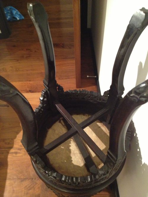 GREAT PAIR OF CHINESE HARDWOOD MARBLE TOPPED JARDINIERE STANDS View XI