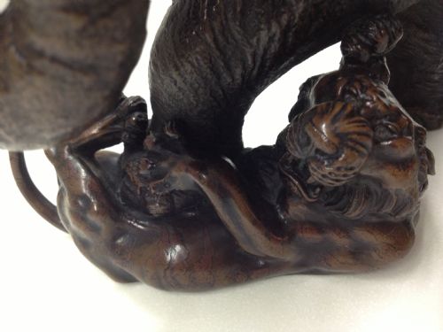 MAGNIFICENT JAPANESE BRONZE ELEPHANT GROUP MEIJI PERIOD 1868-1912 SIGNED SHUKOHIRO View X