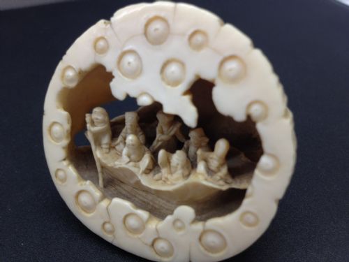 SUPER QUALITY JAPANESE IVORY OKIMONO MEIJI PERIOD 1868-1912 View VII